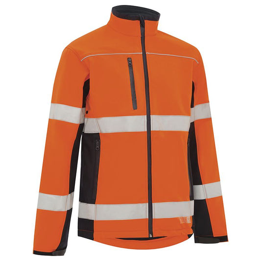 WORKIT Workwear Hi Vis Biomotion Taped Softshell Jacket
