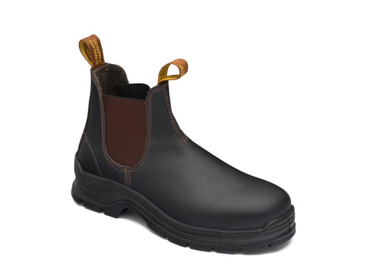 Blundstone 311 Brown waxy leather elastic side safety boot