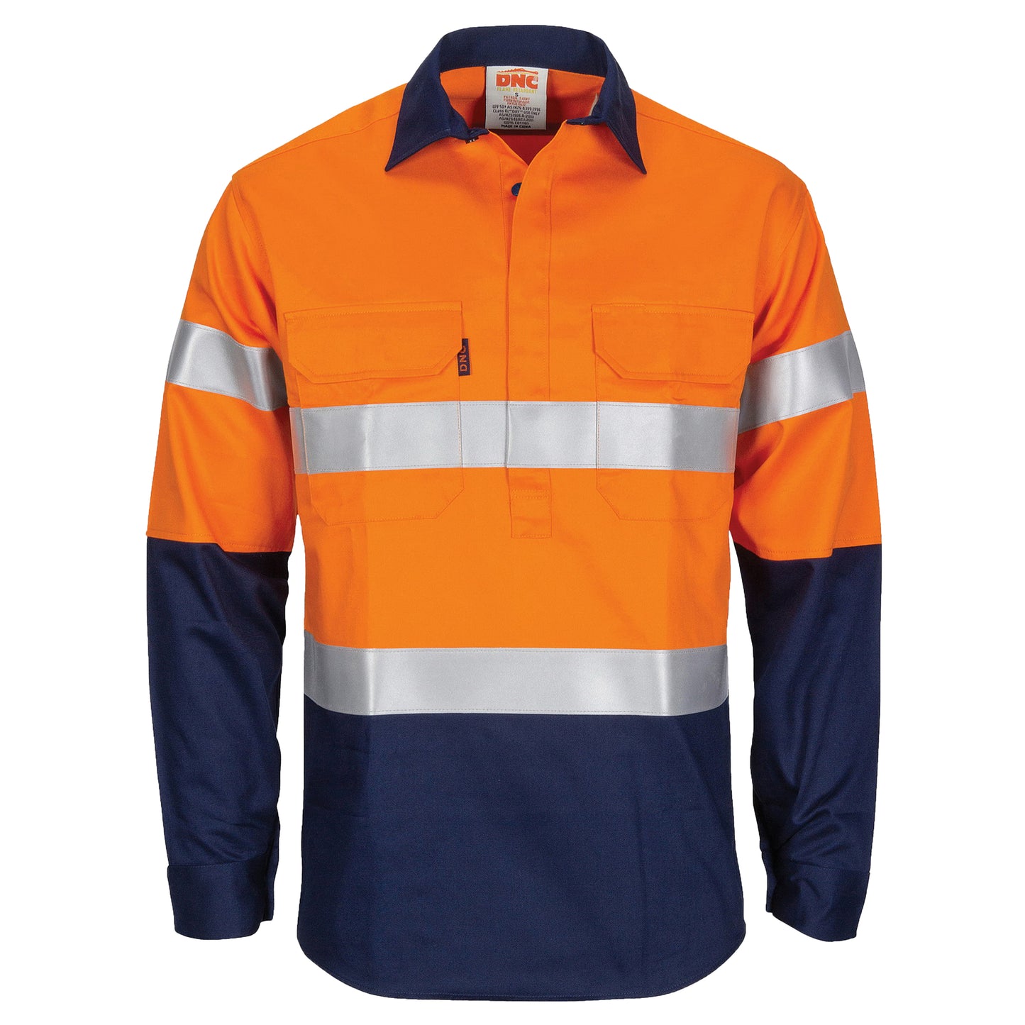 3407 Patron Saint Flame Retardant 2 Tone Closed Front Cotton Shirt with 3M F/R Tape - L/S