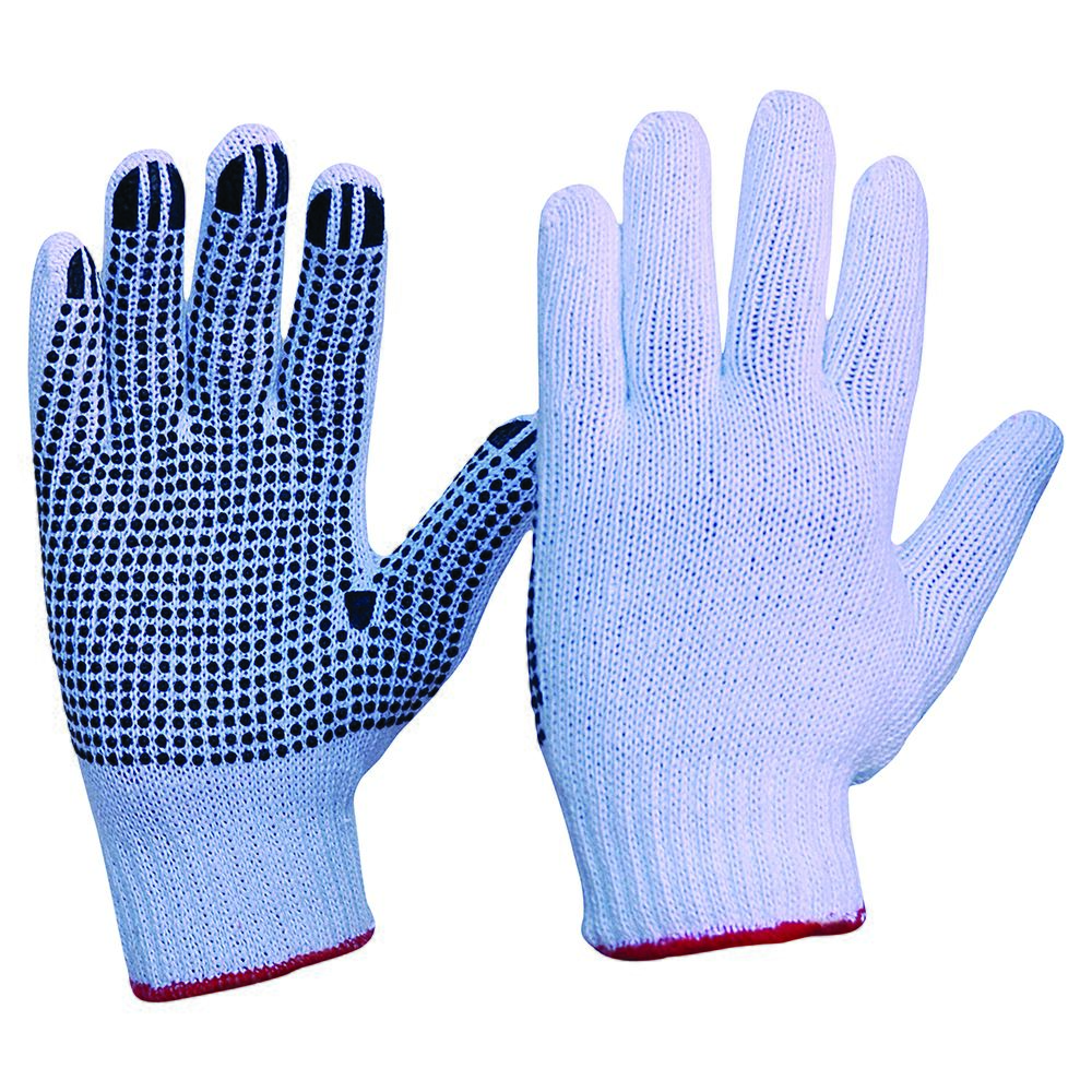 Pro Choice Safety Gear Knitted Poly/Cotton With PVC Dots Gloves Ladies Size