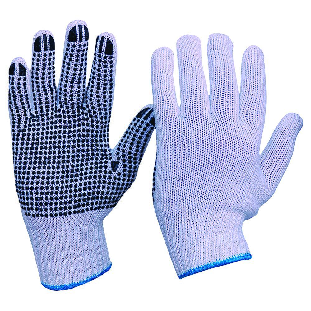 Pro Choice Safety Gear Knitted Poly/Cotton With PVC Dots Gloves Mens Size