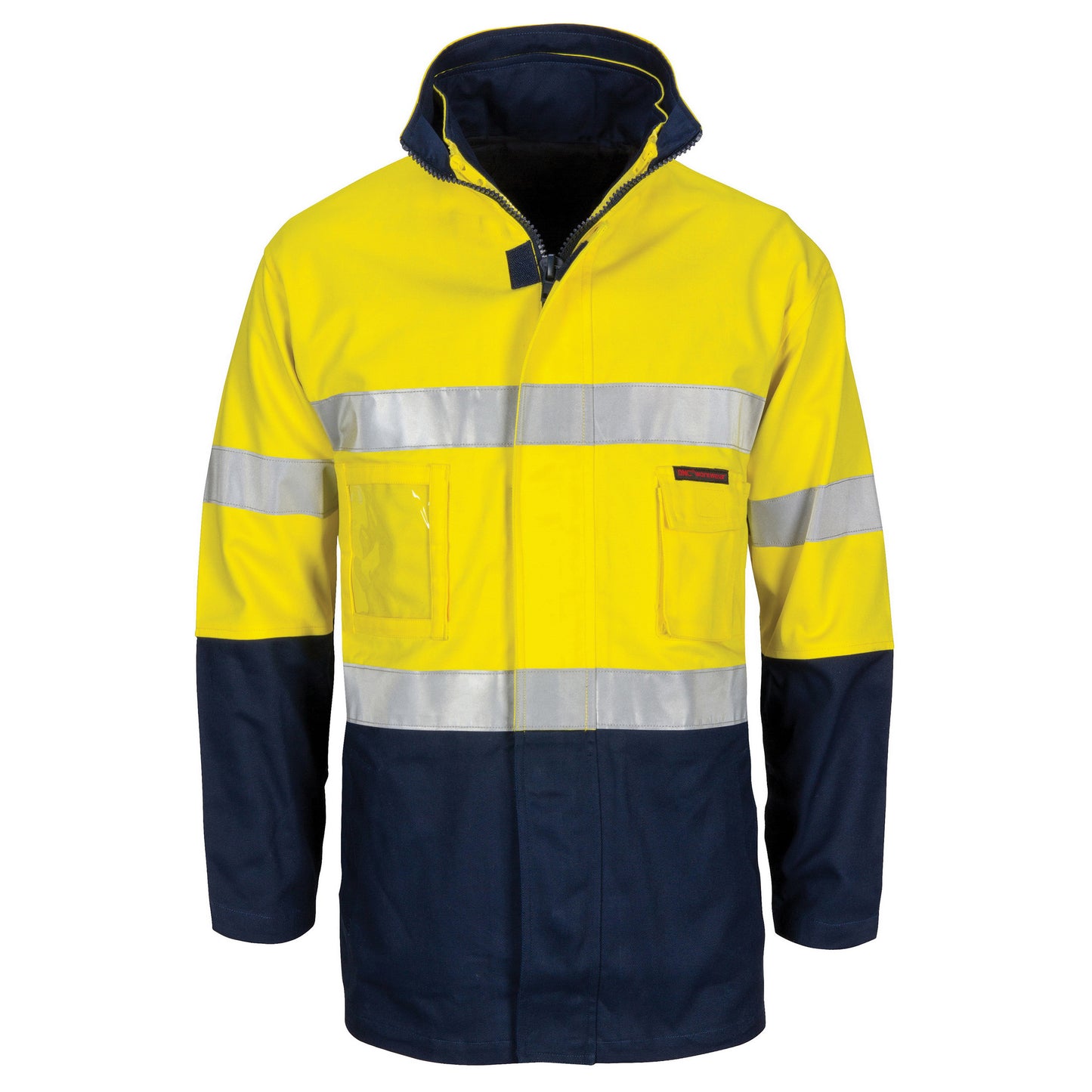3764 HiVis "4 IN 1" Cotton Drill Jacket with Generic R/Tape