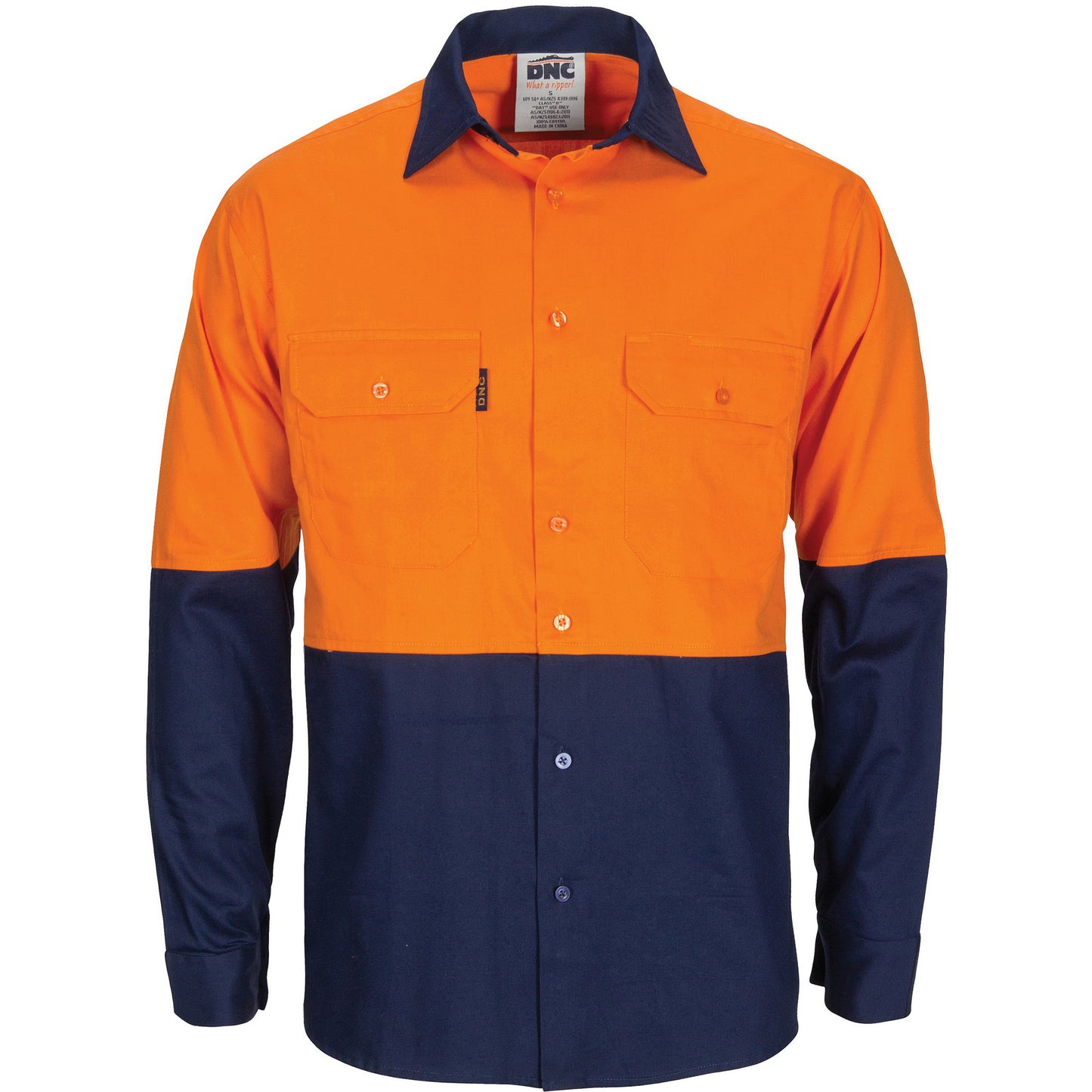 3781 HiVis R/W Cool-Breeze T2 Vertical Vented Cotton Shirt with Gusset Sleeves - Long Sleeve