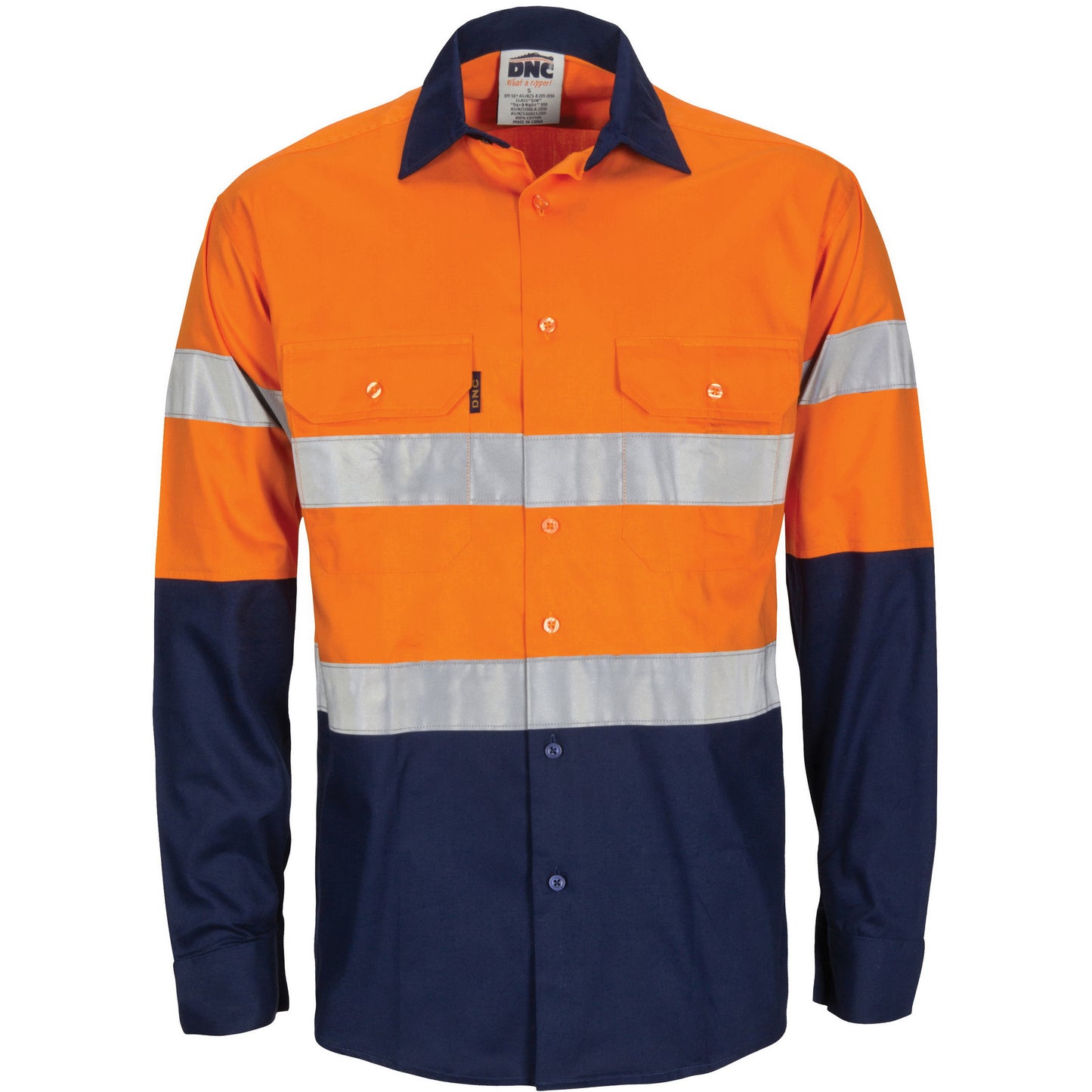 3784 HiVis L/W Cool-Breeze T2 Vertical Vented Cotton Shirt with Gusset Sleeves. Generic Tape - Long sleeve