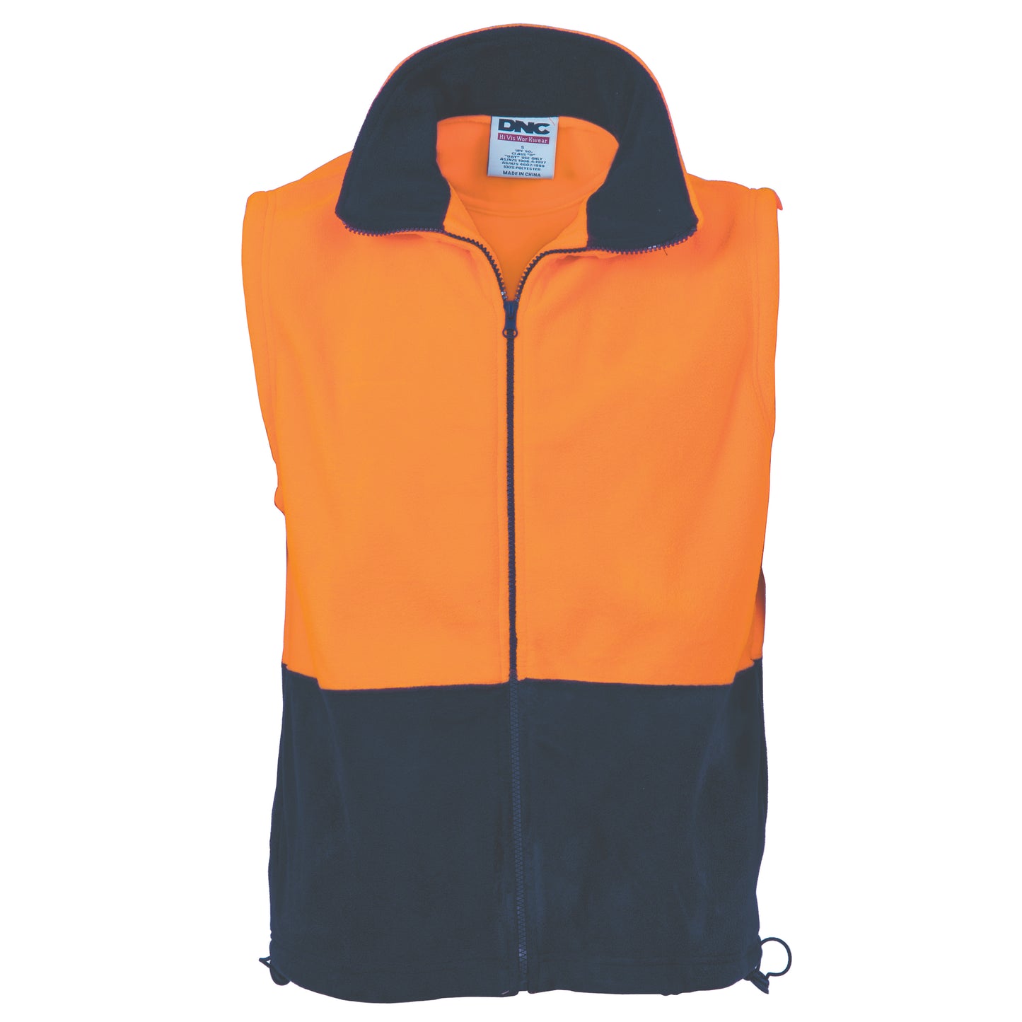 3828 HiVis Two Tone Full Zip Polar Fleece Vest