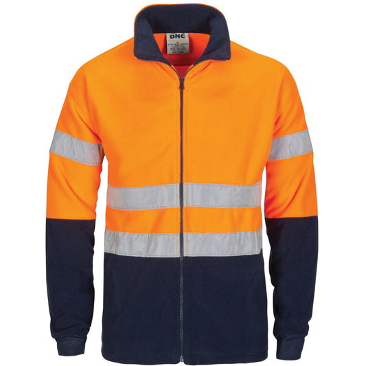 3830 HiVis two tone full zip polar fleece with generic R/Tape