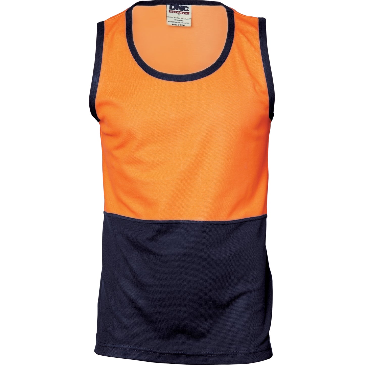3841 Cotton Back Two Tone Singlet