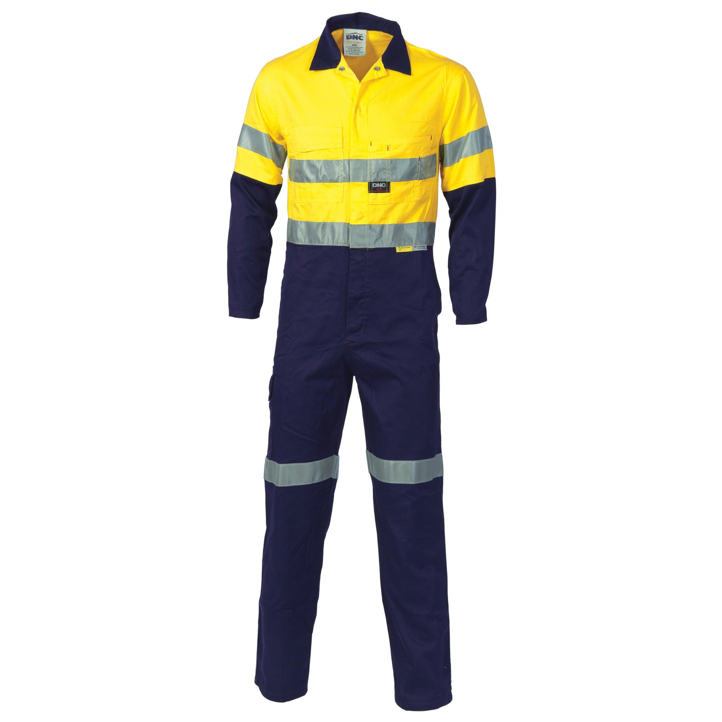 3855 HiVis Two Tone Cotton Coverall with 3M R/Tape