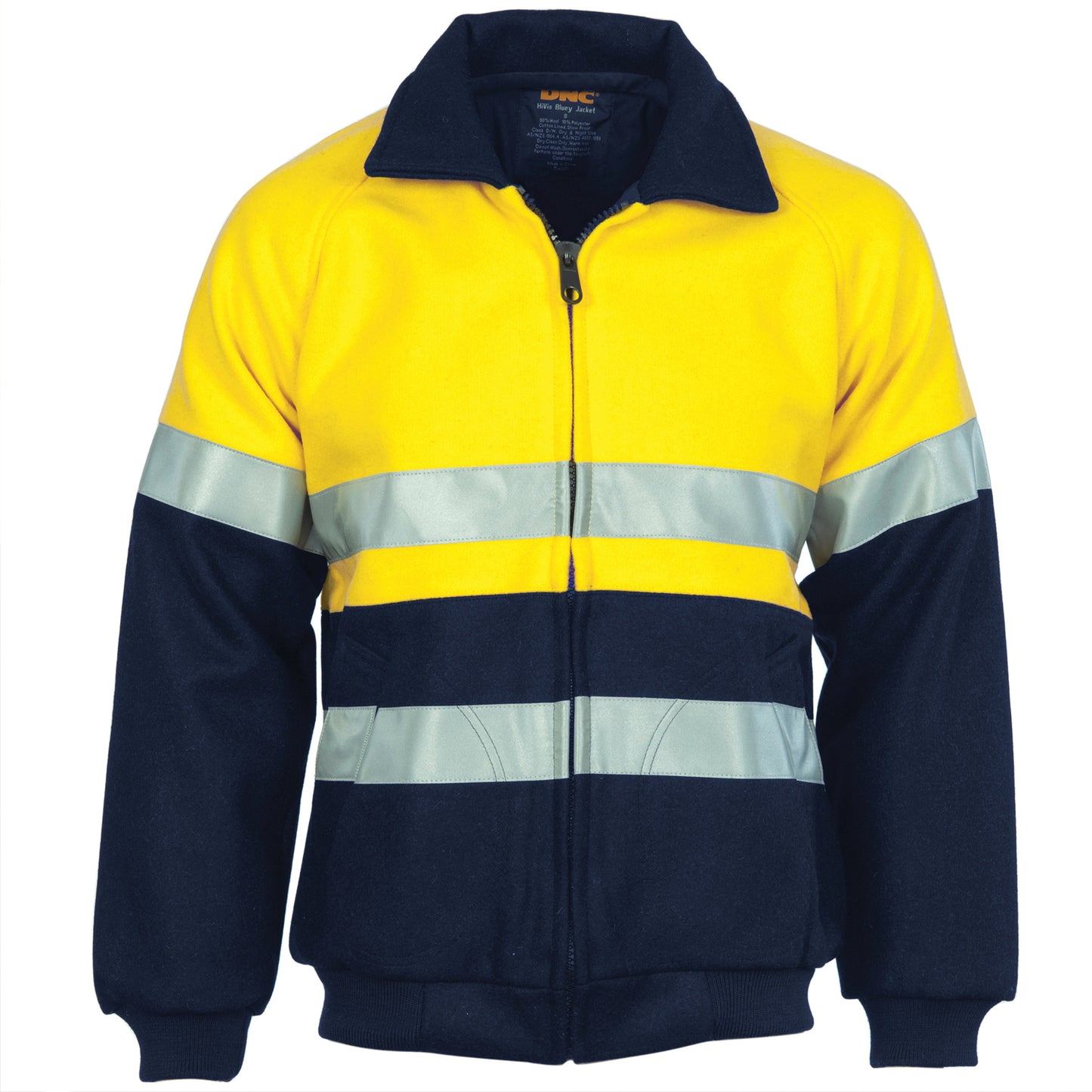 3859 HiVis Two Tone Bluey Bomber Jacket with CSR R/Tape