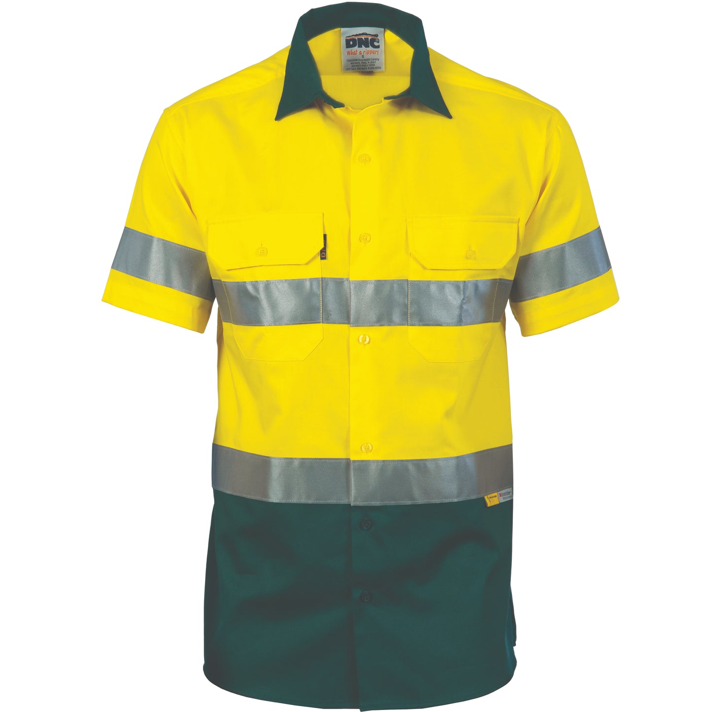 3887 HiVis Cool-Breeze Cotton Shirt with 3M 8906 R/Tape - Short sleeve