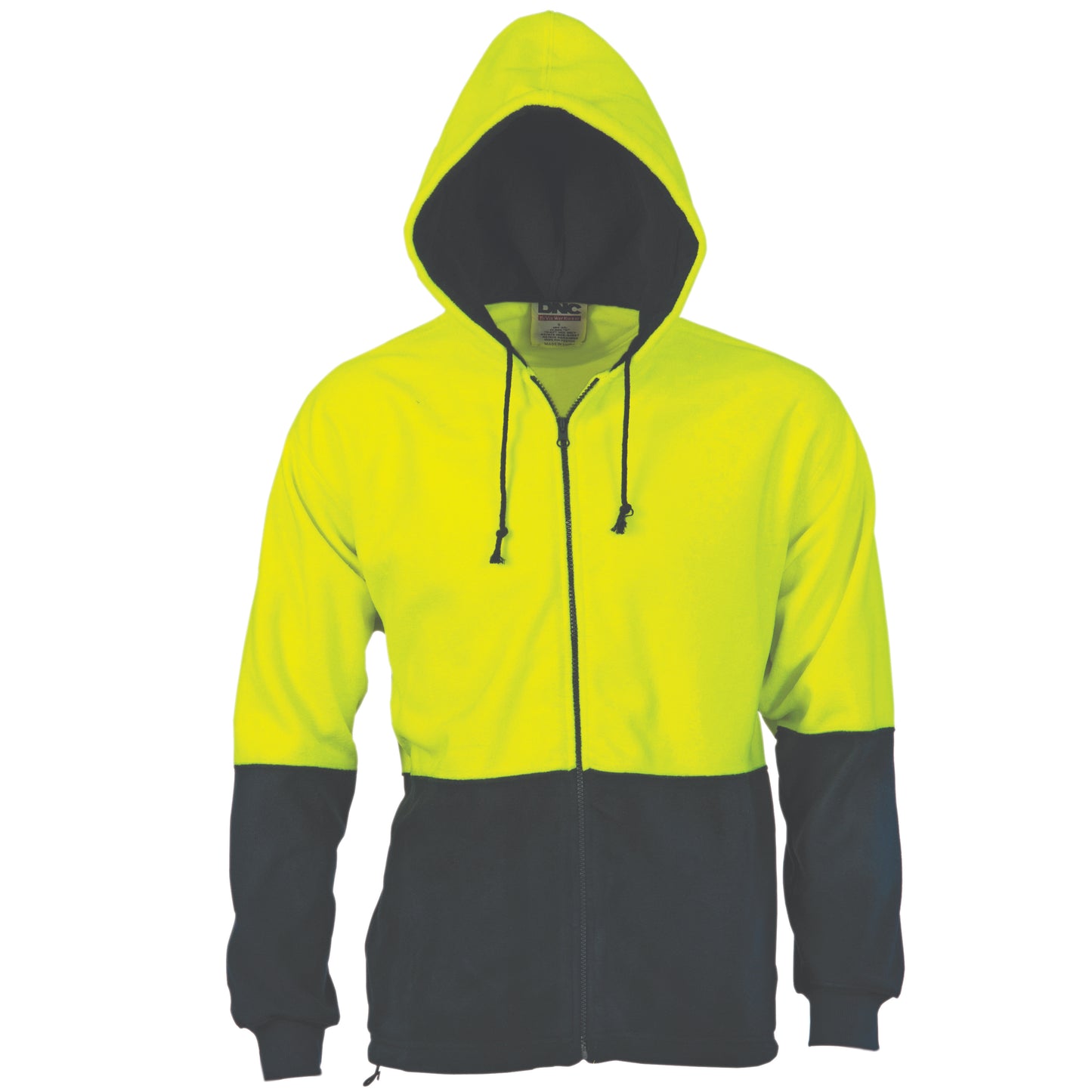 3927 HiVis Two Tone Full Zip Polar Fleece Hoodie