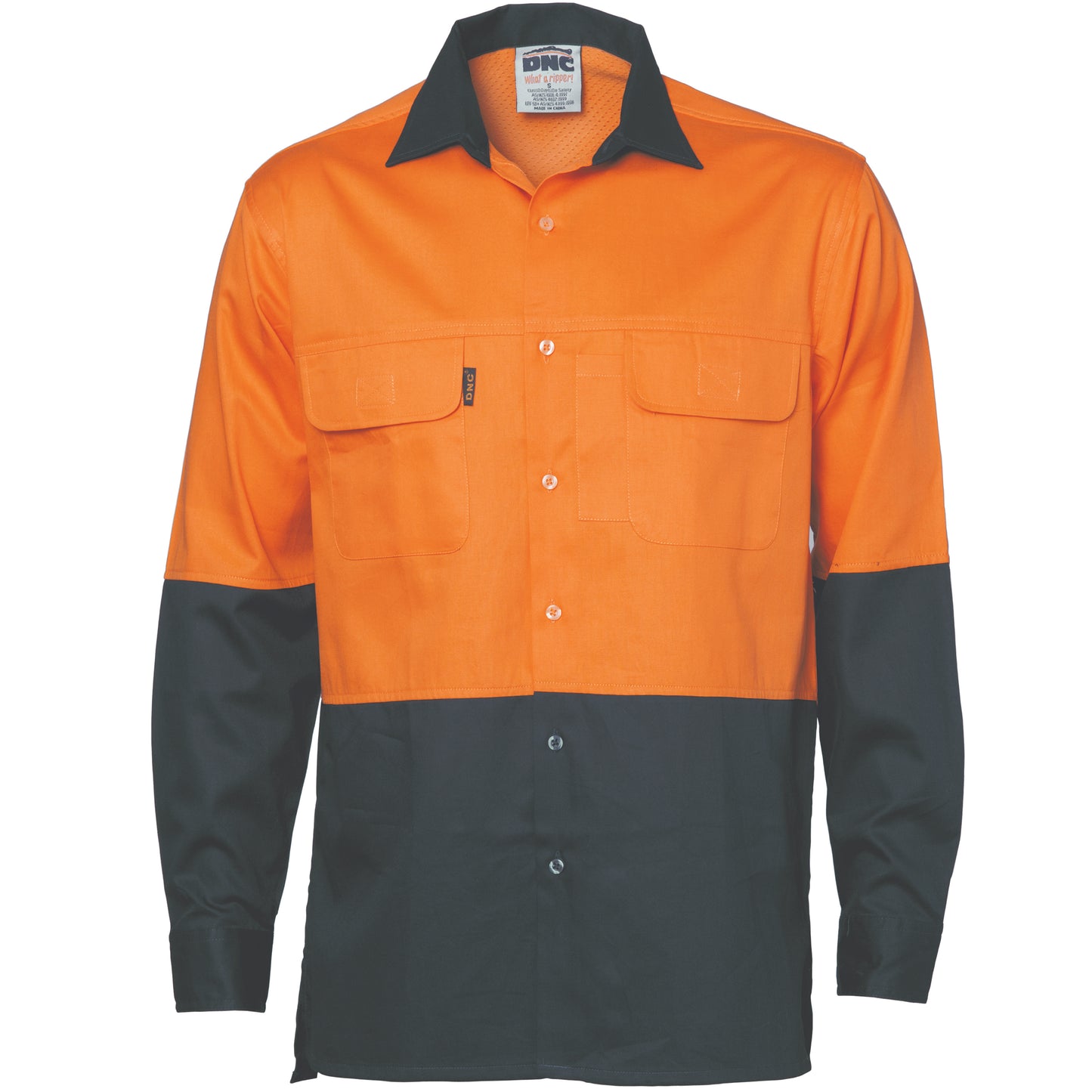 3938 HiVis 3 Way Cool-Breeze Cotton Shirt - Long sleeve