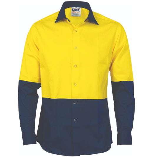3942 HiVis Cool Breeze Food Industry Cotton Shirt - Long Sleeve