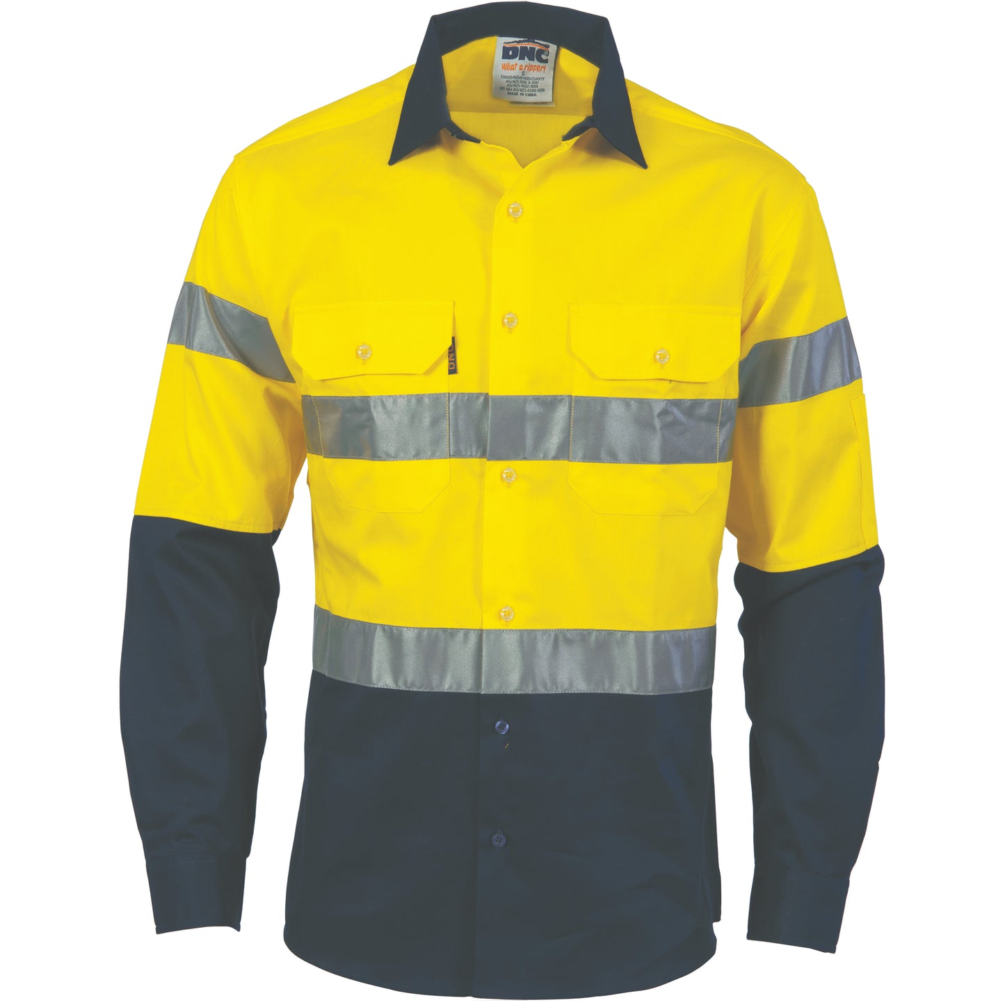 3966 HiVis Cool-Breeze Cotton Shirt with Generic R/Tape - Long sleeve