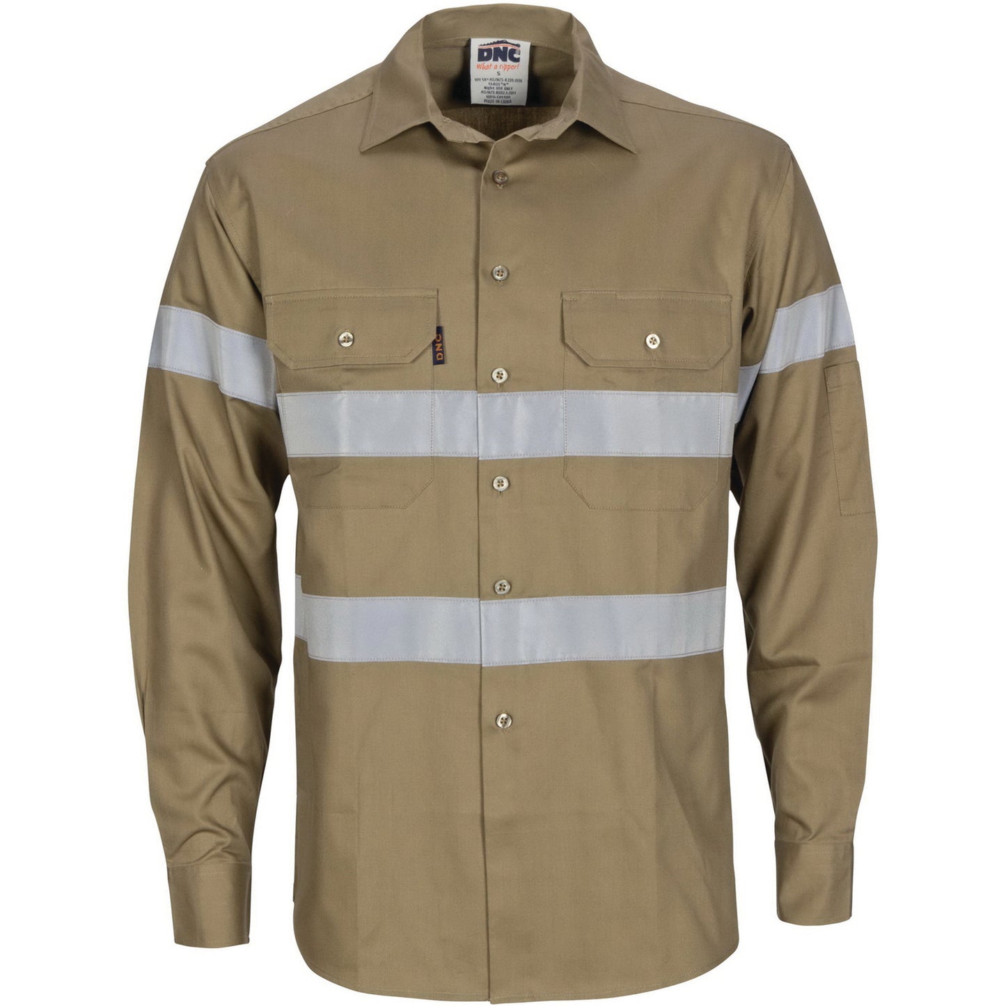 3967 HiVis Cool-Breeze Cotton Shirt with Generic R/Tape - Long sleeve