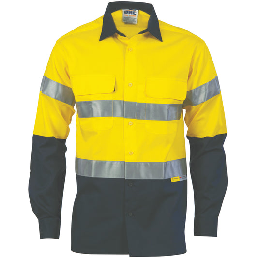 3988 HiVis Cool-Breeze Cotton Shirt with 3M 8906 R/Tape - Long sleeve