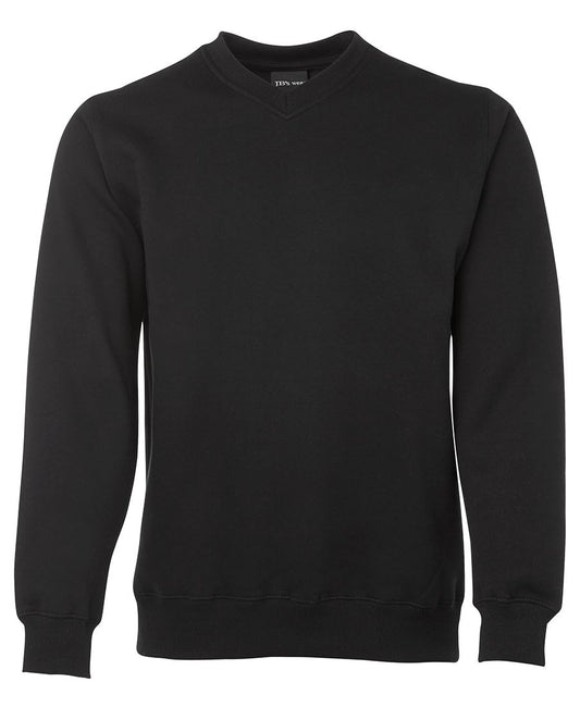 JB's V Neck Fleecy Sweat Black-2Xs