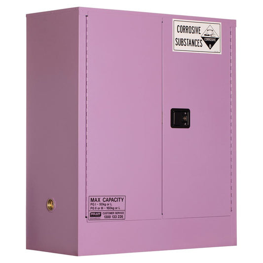 Pratt Safety Corrosive Substance Storage Cabinet: Metal - 160L - 2 Doors - 2 Shelves