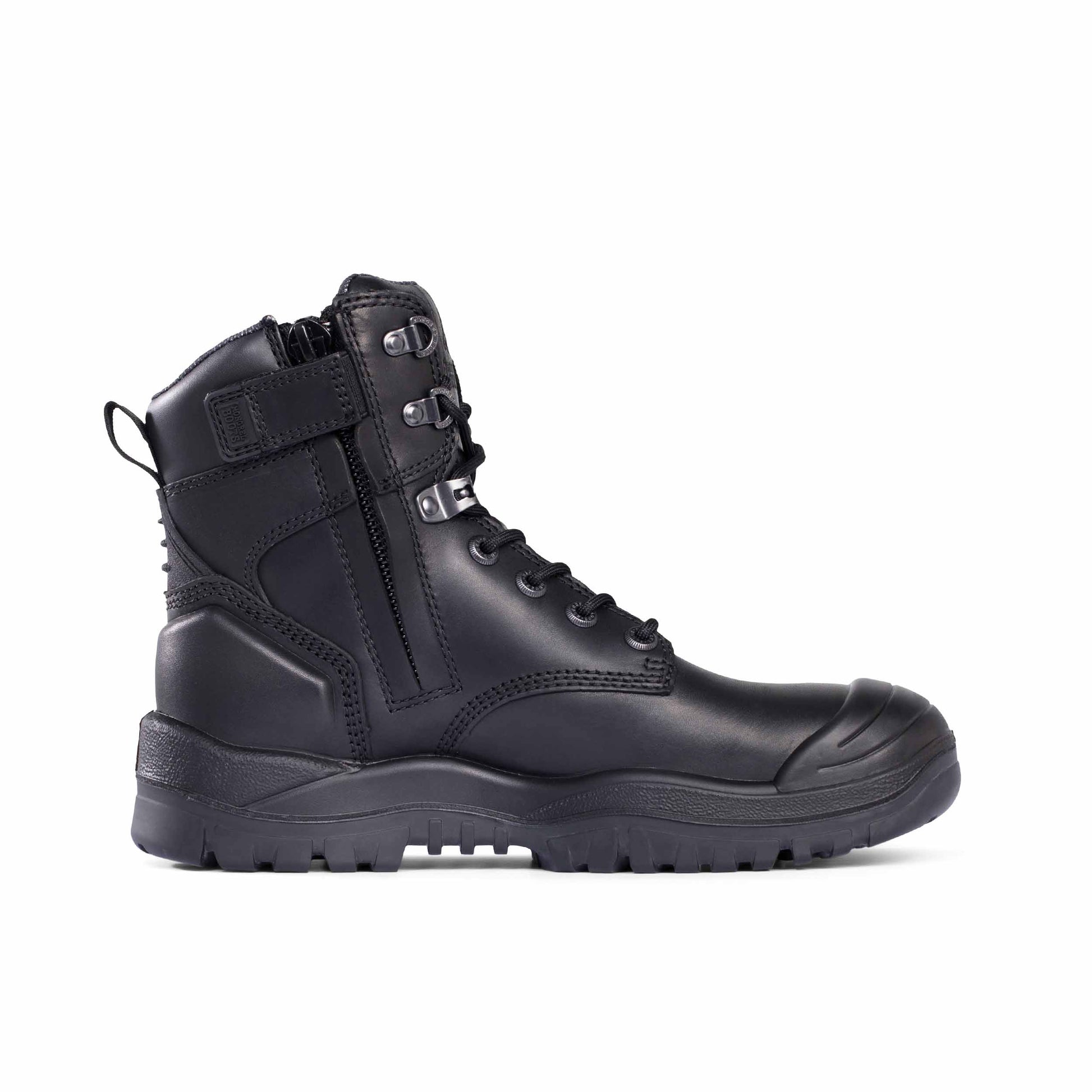 Black - Mongrel Boots 561020 Black High Leg ZipSider Boot w/ Scuff Cap