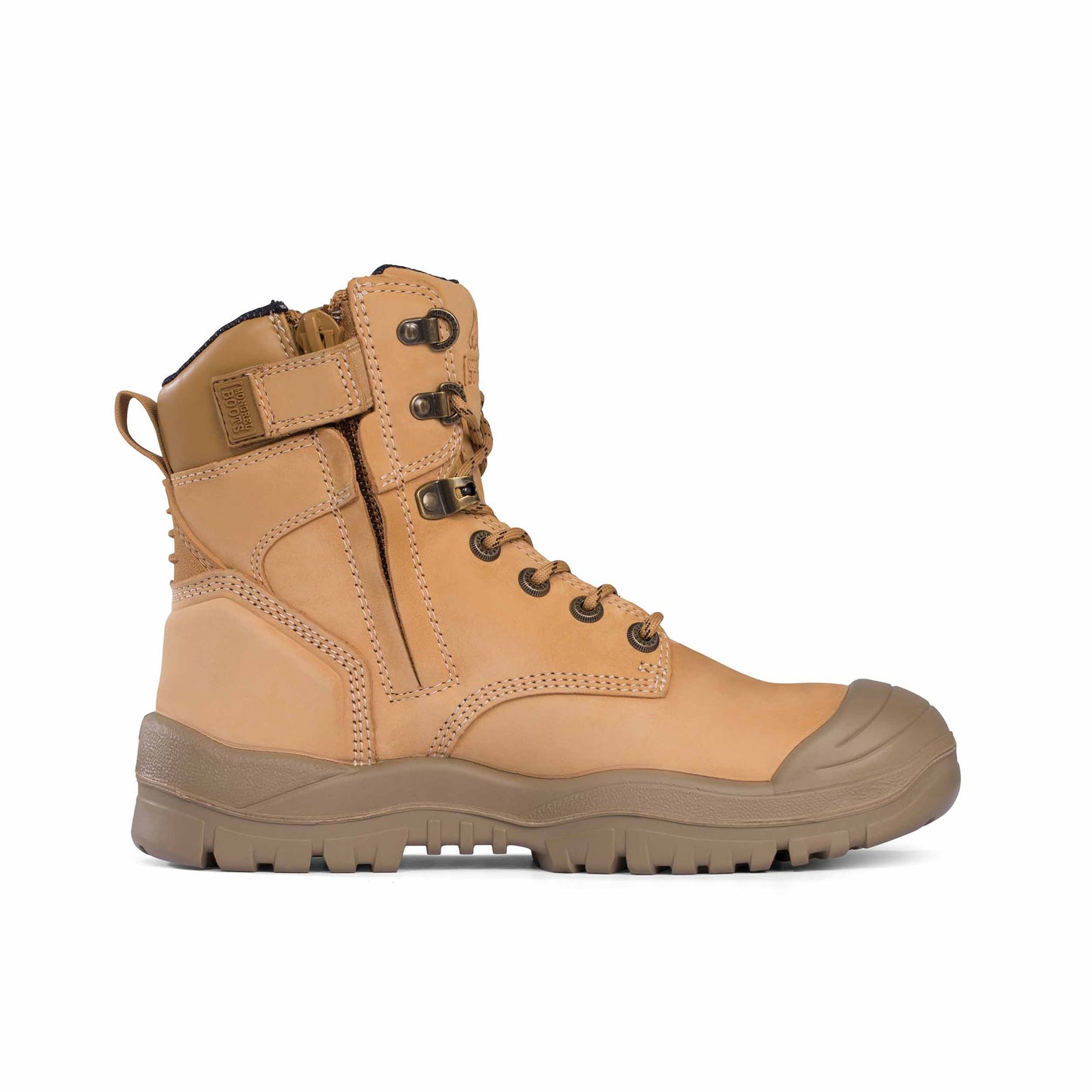 Wheat - Mongrel Boots 561020 Black High Leg ZipSider Boot w/ Scuff Cap