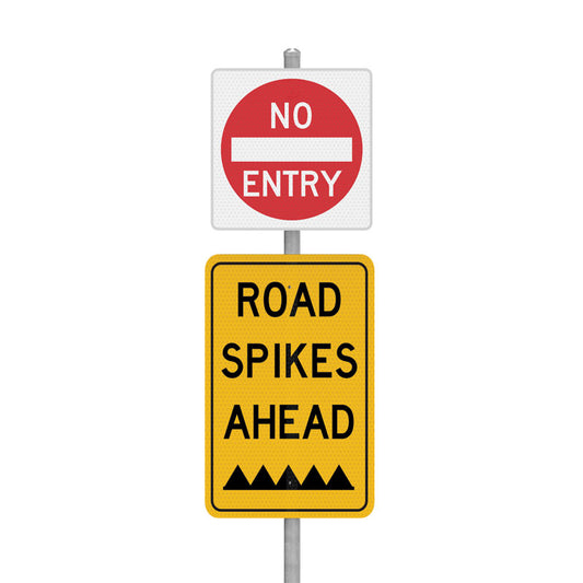 NO ENTRY Road Spikes