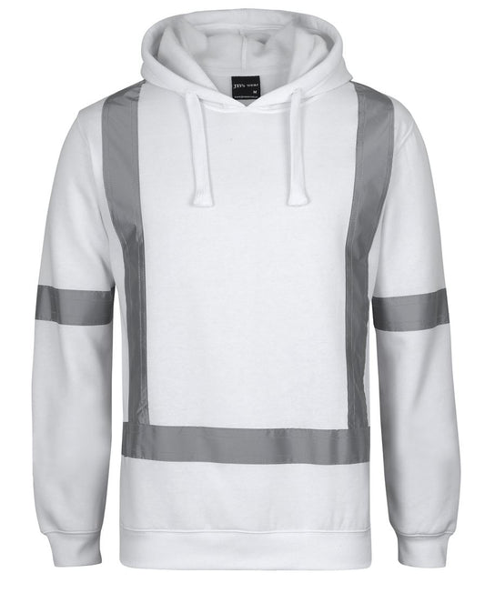 JB's Fleece Hoodie With Reflective Tape White