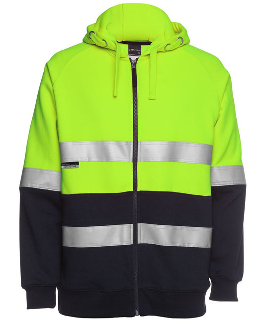 JB's Hv (D+N) Full Zip Fleecy Hoodie Lime/Navy