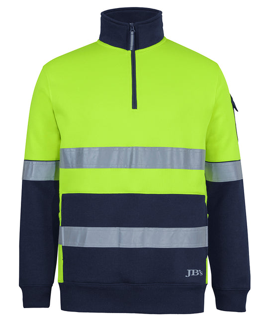 6DNVF 350G Hi Vis (D+N) 1/2 Zip Trade Fleece