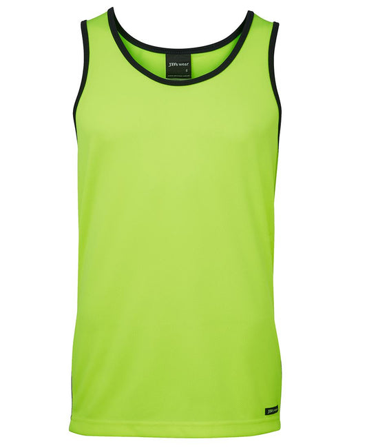 JB's Hv 4602.1 Contrast Singlet Lime/Navy -2Xs