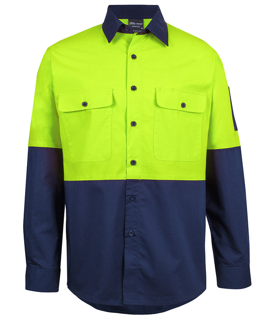 6HRFL Hi Vis Class F Ripstop L/S Work Shirt