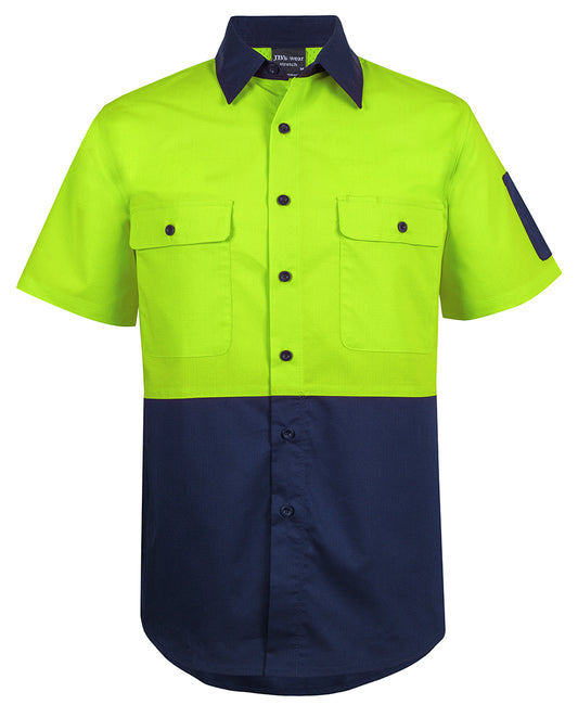 6HRFS Hi Vis Class F Ripstop S/S Work Shirt