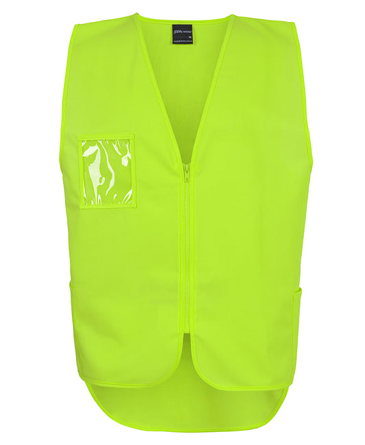 6HVSW Hi Vis Zip Drop Tail Safety Vest