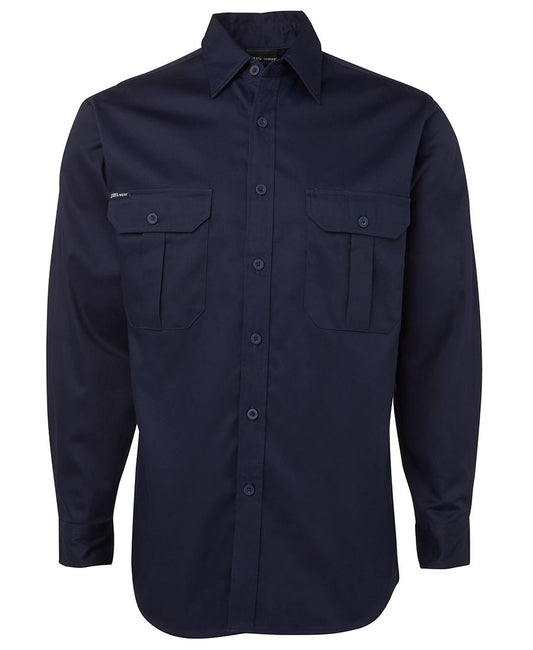 JB's L/S 190G Work Shirt Navy-2Xs