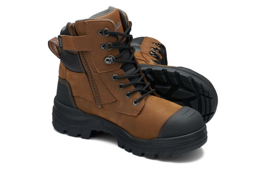 Blundstone 8066 RotoFlex Saddle water-resistant leather TPU 150mm zip sided safety boot