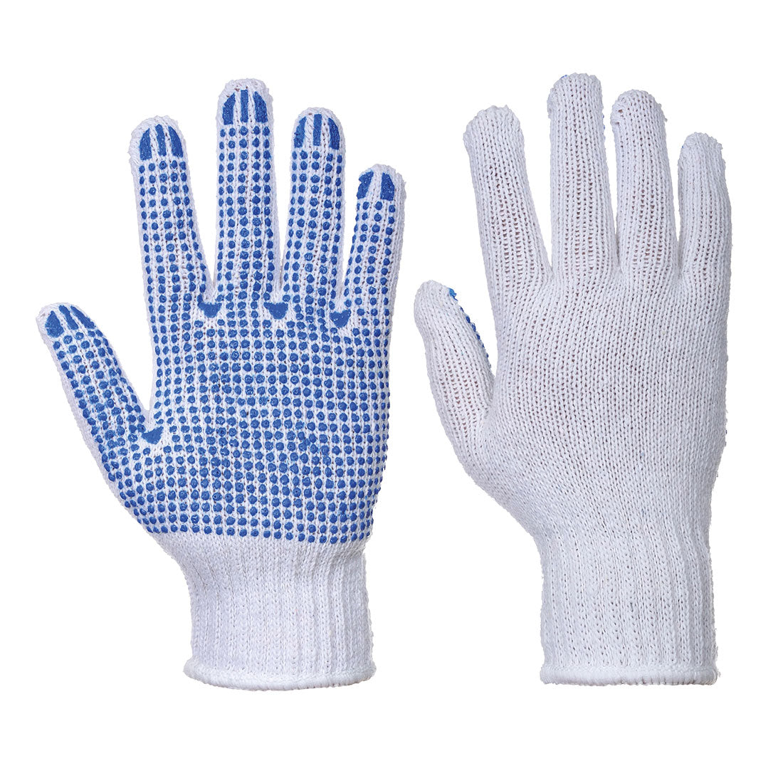 Portwest Classic Polka Dot Glove in White/Blue