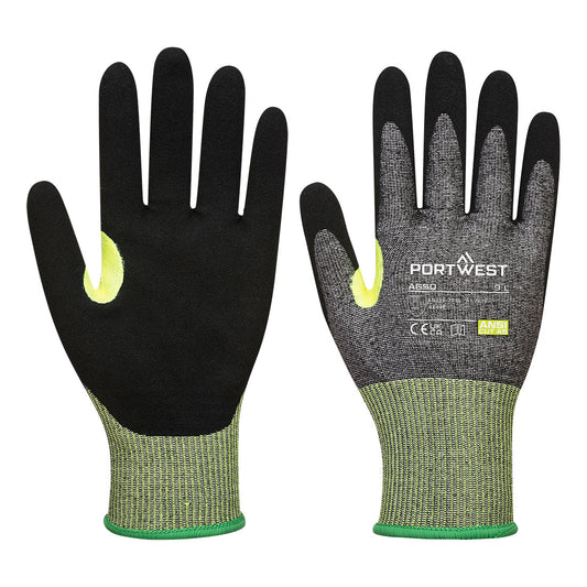 Portwest CS Cut E15 Nitrile Glove in Grey/Black