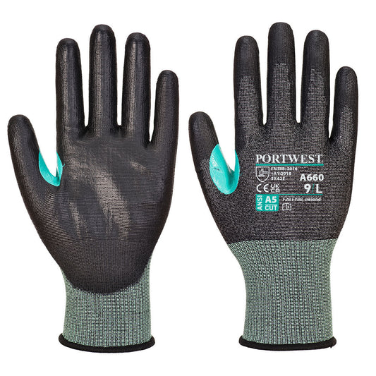 Portwest CS Cut E18 PU Glove in Black