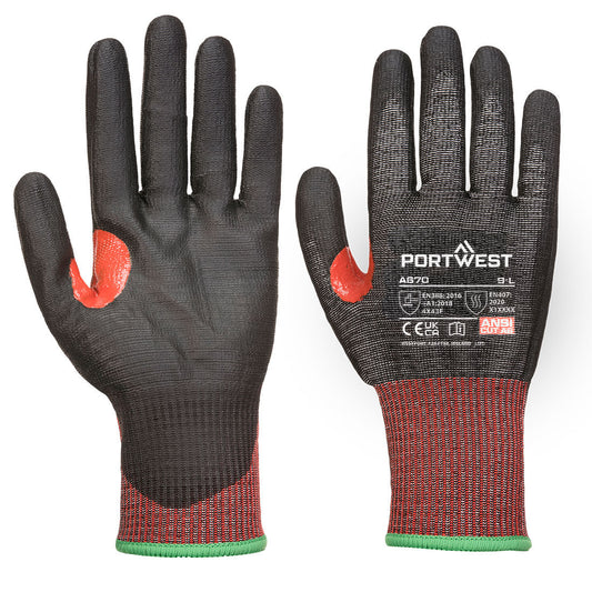 Portwest CS Cut F13 PU Glove in Black