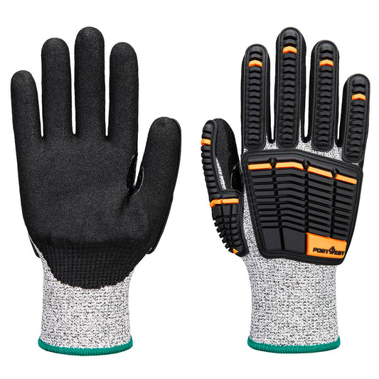 Portwest Impact C13 Nitrile Foam Glove in Grey/Black