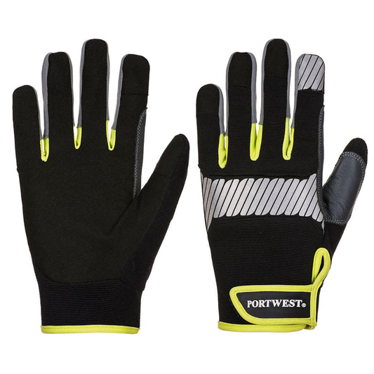 Portwest PW3 General Utility Glove in Black/Yellow
