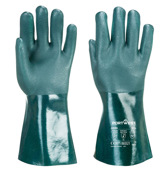 Portwest Double Dipped PVC Gauntlet 35cm in High