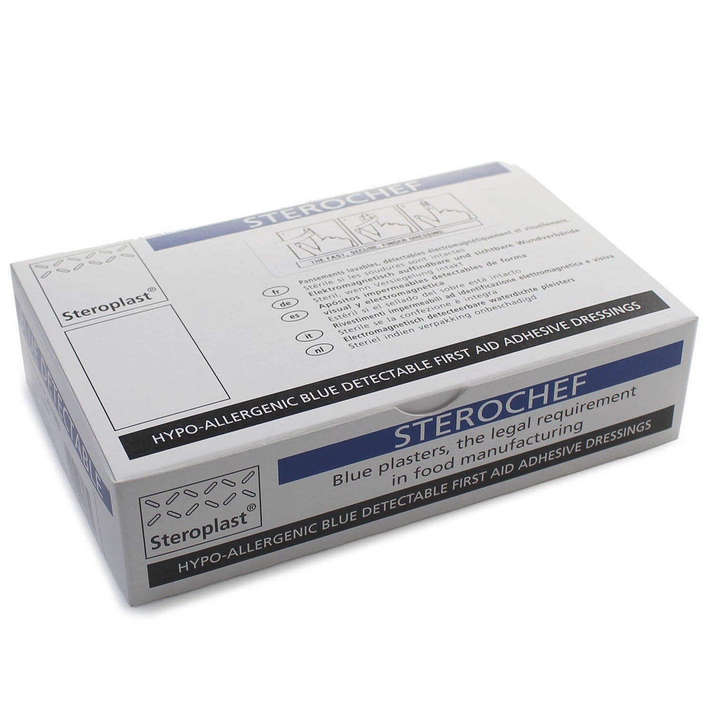 AERO HEALTHCARE AD5914 Aeroplast Blue Detectable Finger Extensions 15cm x 2cm Box of 50