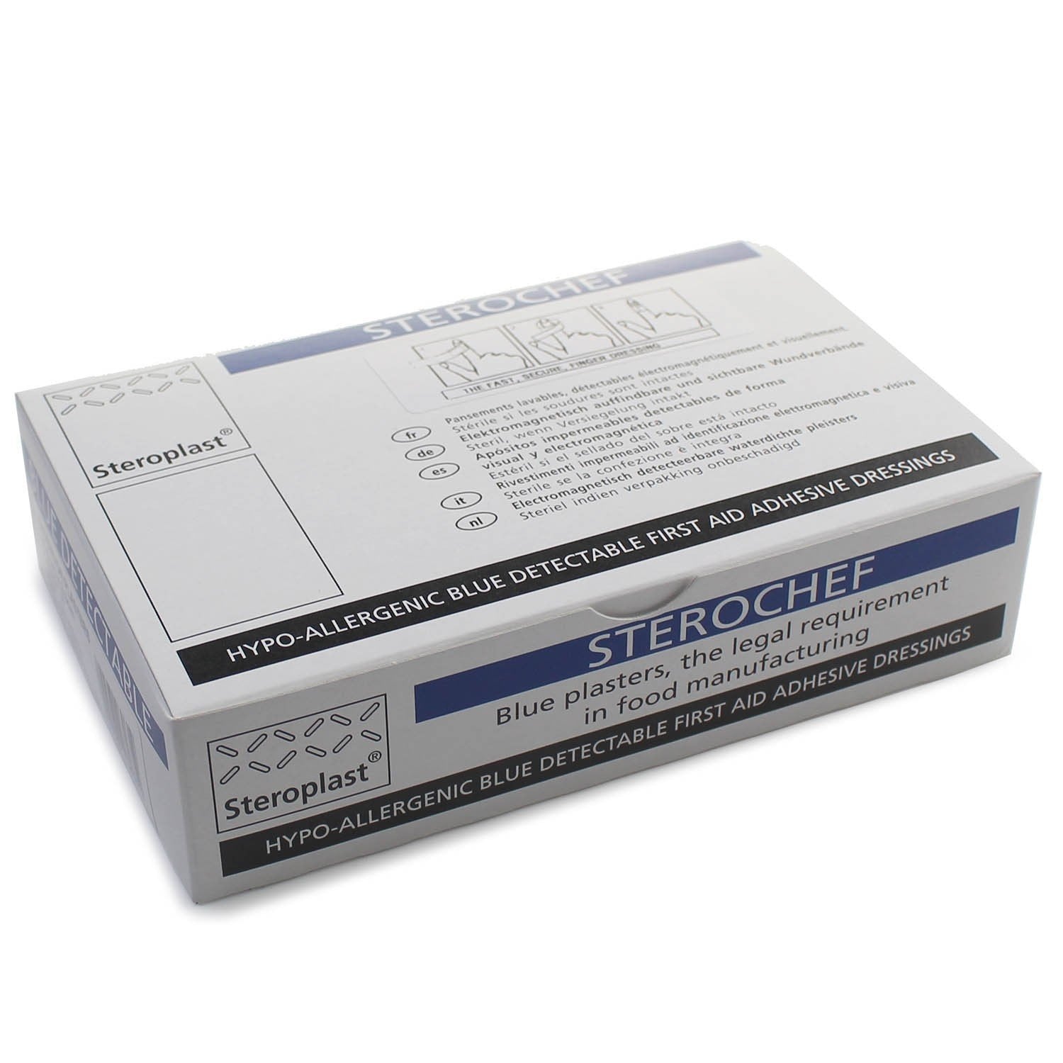 AERO HEALTHCARE AD5914 Aeroplast Blue Detectable Finger Extensions 15cm x 2cm Box of 50