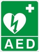 Max Global Products AED-S1 AED Location Sticker Vinyl Flat 225mm x 300mm
