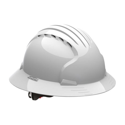 JSP Safety EVO6161 Full Brim Vented Hard Hat White