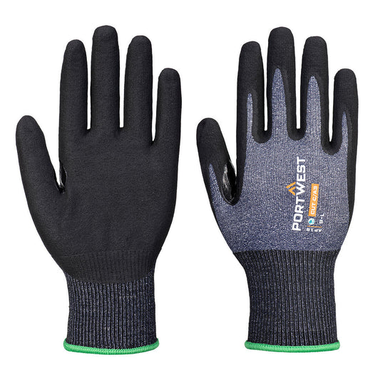 Portwest SG Cut C15 Nitrile Glove (Pk12) in Blue/Black