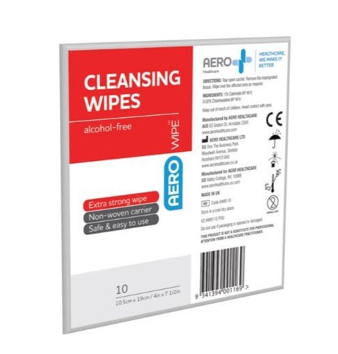 AERO HEALTHCARE AW8110 Aerowipe Alcohol-Free Antiseptic Wipes Pack of 10