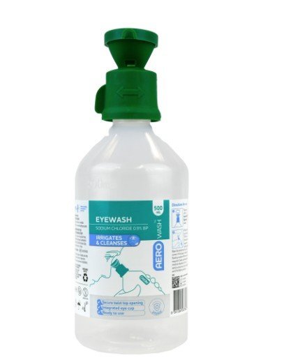 AERO HEALTHCARE AWEW500 Aerowash Eye Wash Sodium Chloride 0.9% 500mL
