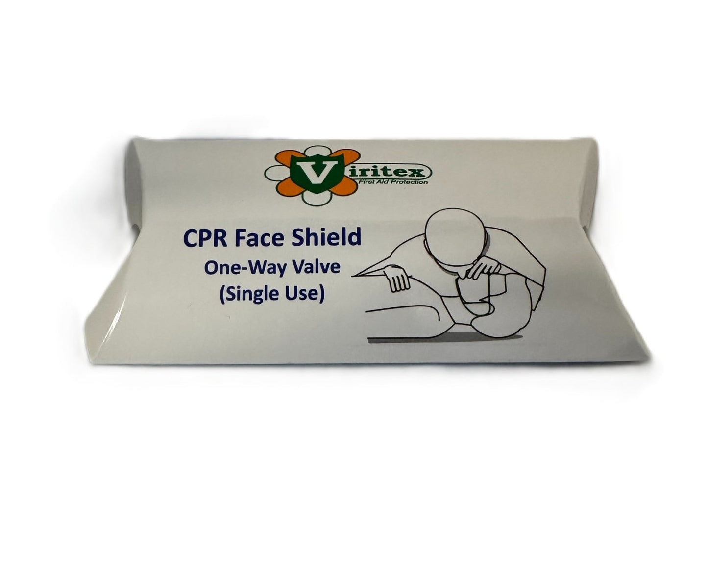 VIRITEX AX2005 CPR Resuscitation Face Shield with One-Way Valve Single Use