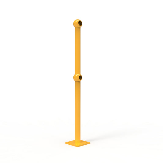 Ball Fence Gate Post For W-Beam Surface Mounted